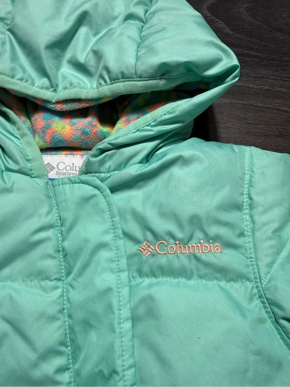 Columbia Mint Green Infant Insulated One-Piece Snowsuit
